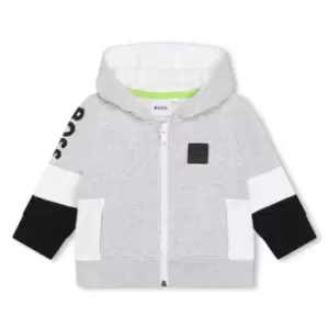Image of Boss Large Logo Zip Hoodie Infant Boys - Grey