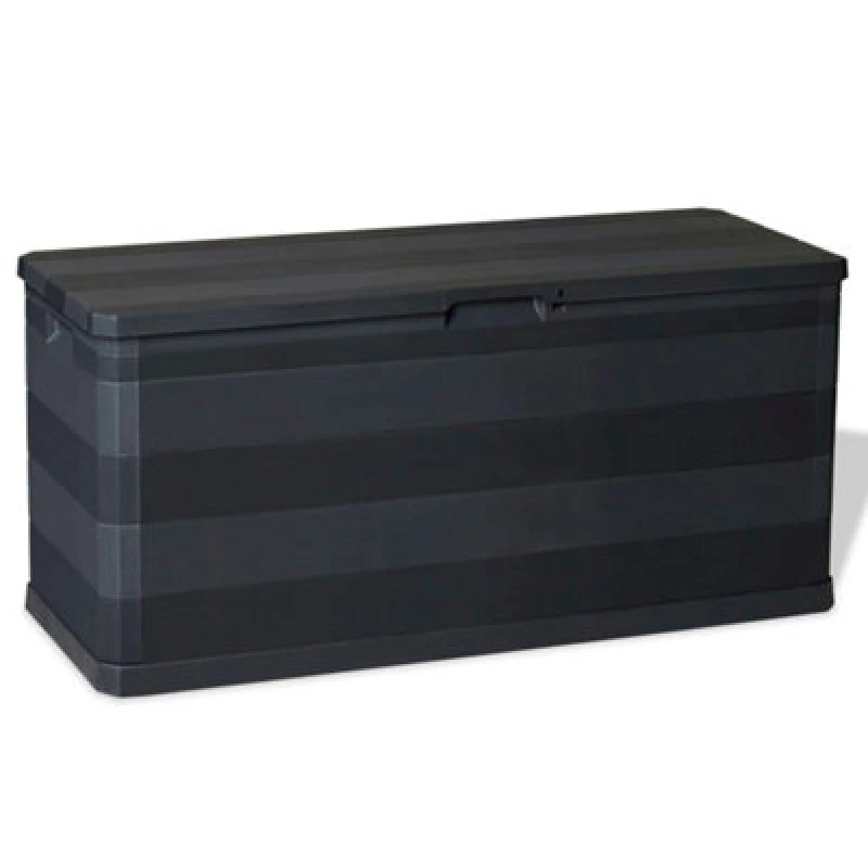 Image of Vidaxl Garden Storage Box Black 117X45X56 Cm