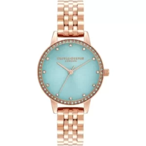 Image of Ladies Olivia Burton Sparkle Mint Sunray Watch