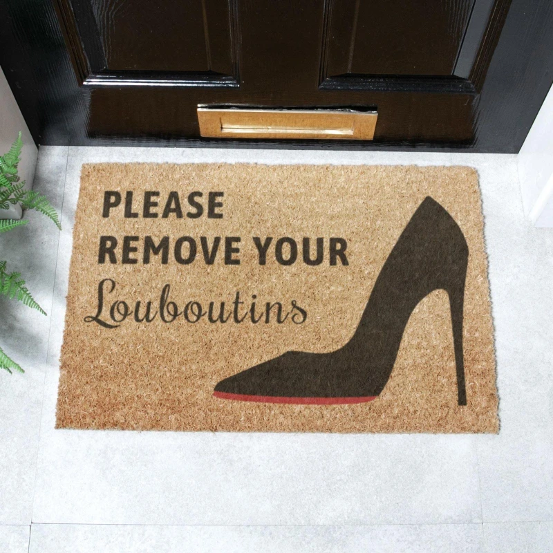 Image of Artsy Doormats Please Remove Your Louboutins Doormat (60 X 40Cm)