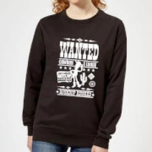 Image of Toy Story Wanted Poster Womens Sweatshirt - Black - M