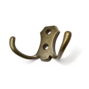 Image of GTV Small Double Coat Hanger Hook Door Wall Bath BK24 Model - Colour Antique, Pa
