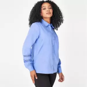 Image of Biba Puff Sleeve Shirt - Blue