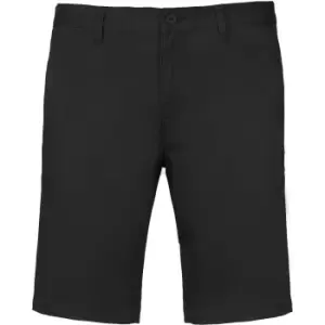 Image of Kariban Mens Chino Bermuda Shorts (S) (Black)