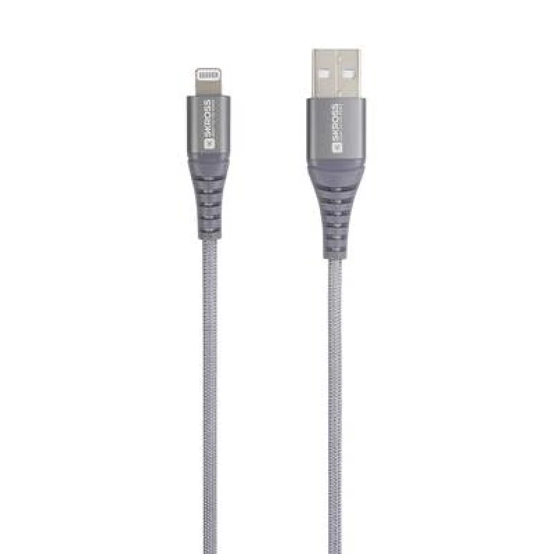 Image of Skross USB Kabel to Lightning Cable Braiding 1.20m space gray -...