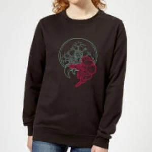 Image of Nintendo Super Metroid Samus And Mother Brain Womens Sweatshirt - Black - M