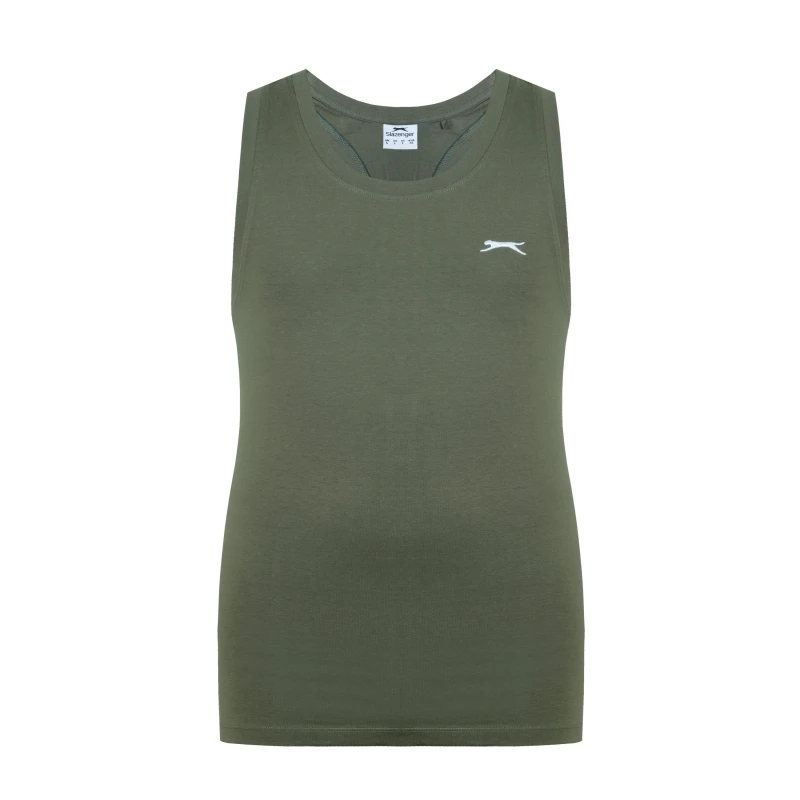 Image of Slazenger Muscle Vest Mens - Green Green S