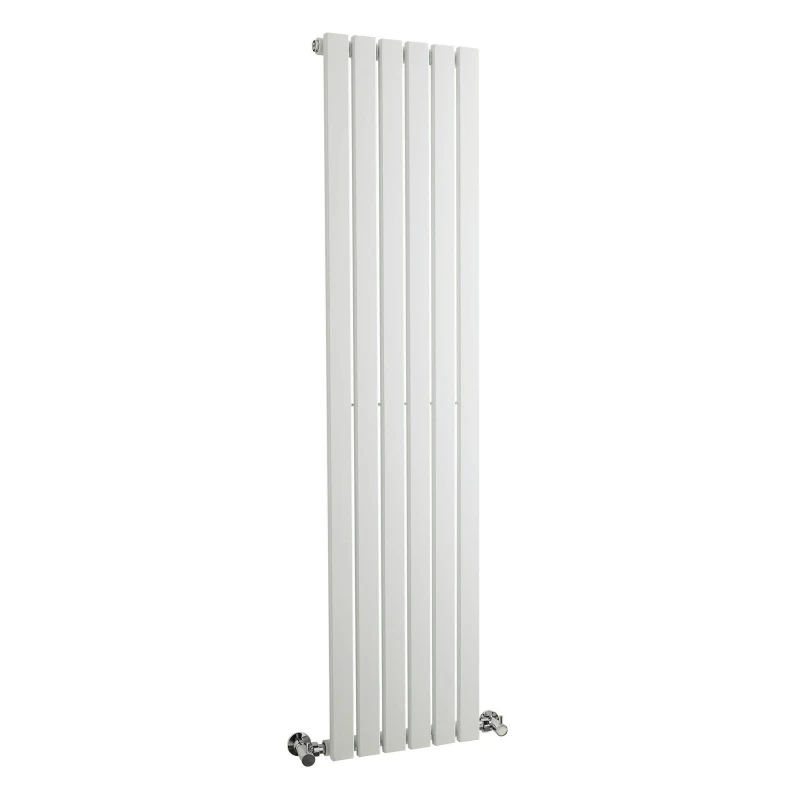 Image of Balterley Lucia Square Vertical Single Panel Radiator 1500 x 354mm - Satin White White Unisex