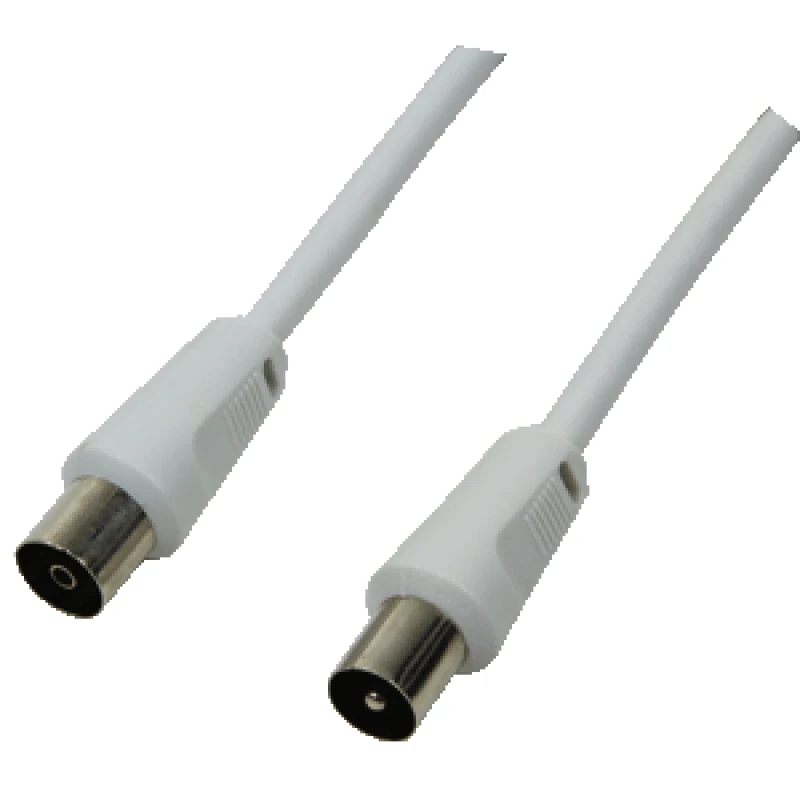Image of LogiLink CA1061 coaxial cable 2.5 m Coaxial Plug Coaxial jack White
