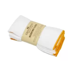 Image of Groundsman Micro Fibre Cleaning Cloths (Pack of 3) (50 x 50cm) (White)