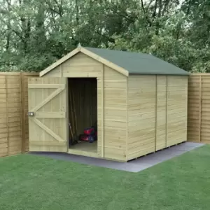 Image of 10' x 8' Forest Timberdale 25yr Guarantee Tongue & Groove Pressure Treated Windowless Apex Shed (3.06m x 2.52m)