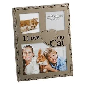 Image of Best of Breed Multi Aperture Photo Frame - I Love My Cat
