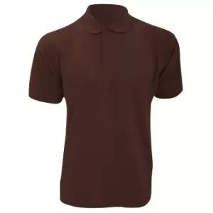 Image of Kustom Kit Mens Klassic Superwash Short Sleeve Polo Shirt (S) (Chocolate)