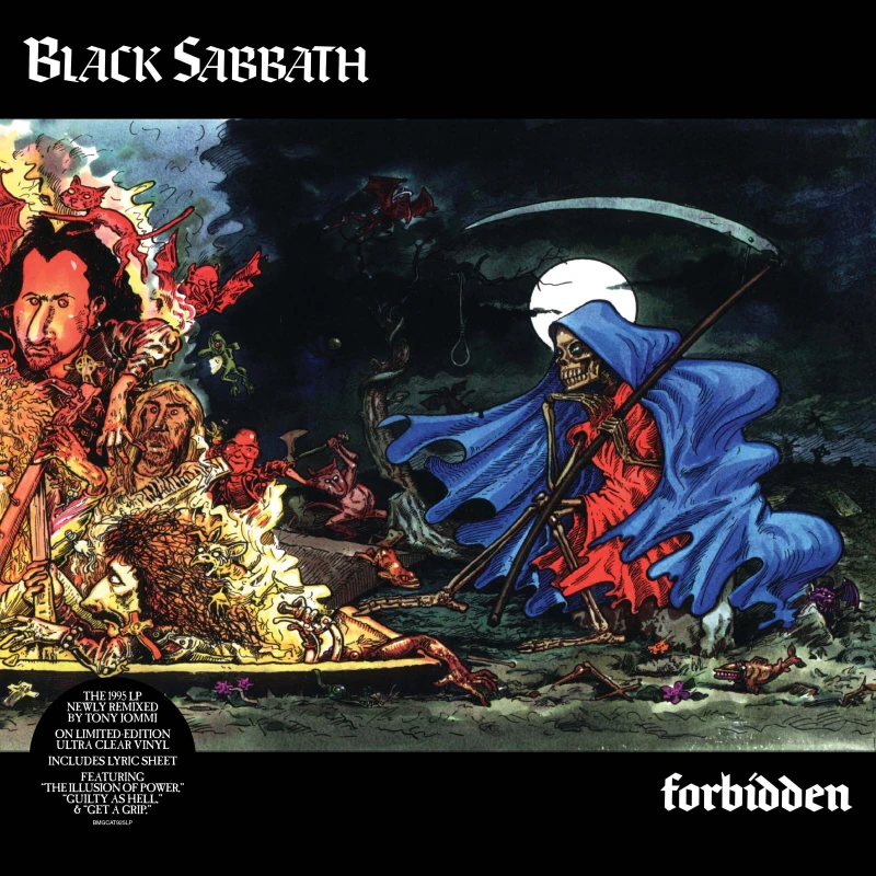 Image of Black Sabbath Forbidden - 2024 Remix By Tony Iommi - Ultra Clear Vinyl - Sealed 2024 UK vinyl LP BMGCAT925LP
