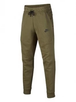 Image of Nike Older Boys Tech Fleece Pant, Khaki/Black, Size XS, 6-8 Years
