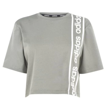 Image of adidas C90 Crop T Shirt Womens - Grey