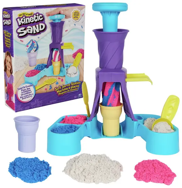 Image of Kinetic Sand Soft Serve Ice Cream Station Playset