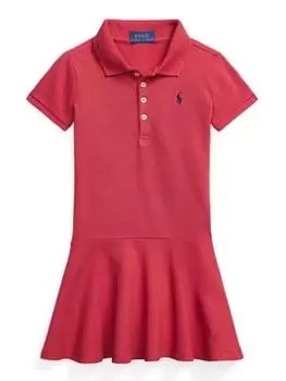 Image of Ralph Lauren Girls Polo Shirt Dress - Red, Size 6 Years, Women