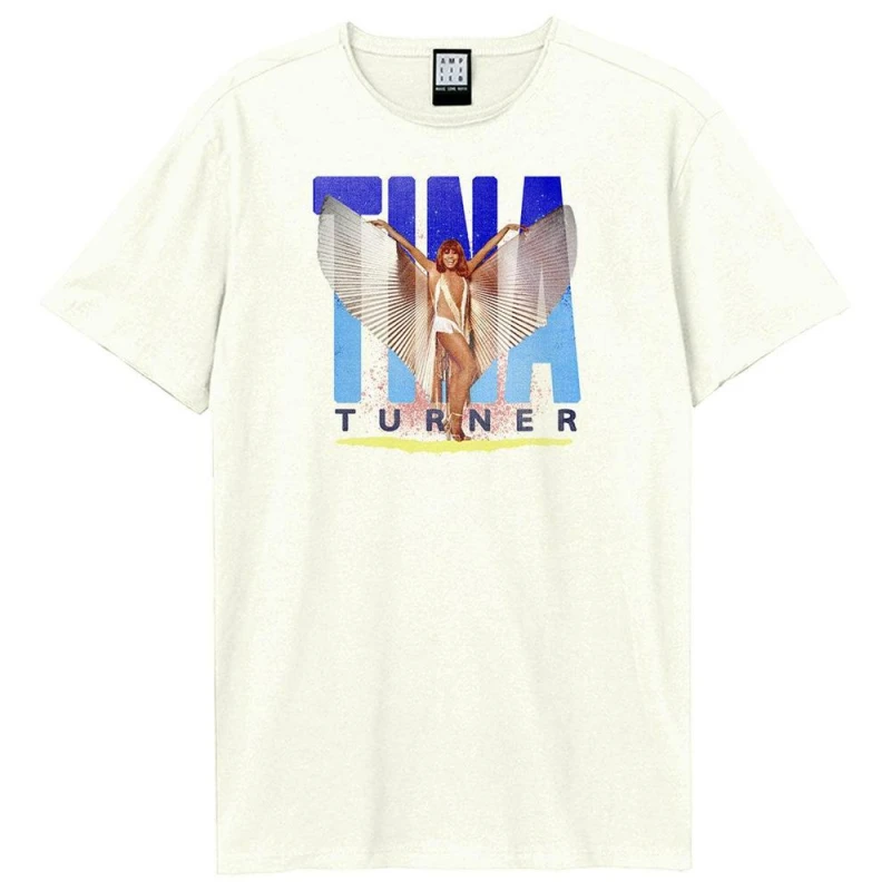 Image of Amplified Mens Angelic Tina Turner T-Shirt in Off-White Size: XS Off-White Male XS