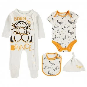Image of Character 4 Piece Romper Set Baby - Tigger