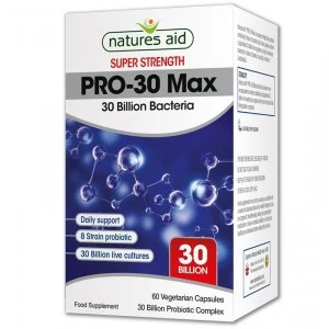 Image of Natures Aid Pro-30 Max Super Strength 60 Capsules
