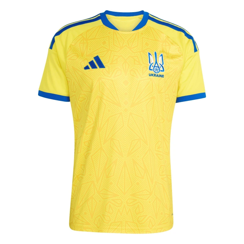 Image of adidas Ukraine Home Shirt World Cup 2026 Mens Yellow/Blue male L