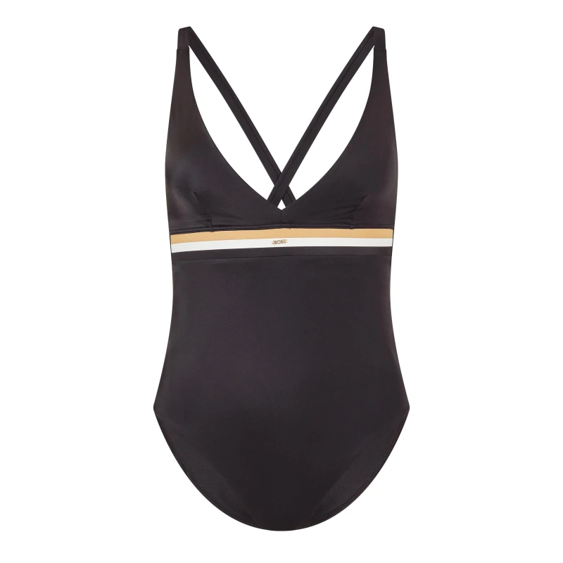 Image of Boss Boss Iconic Swimsuit 10269296 01 Swim Short Womens Black female 10 (M)