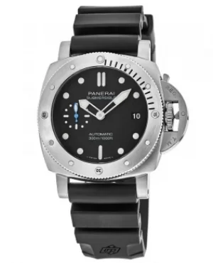 Image of Panerai Submersible 42MM Automatic Steel Rubber Strap Mens Watch PAM00973 PAM00973