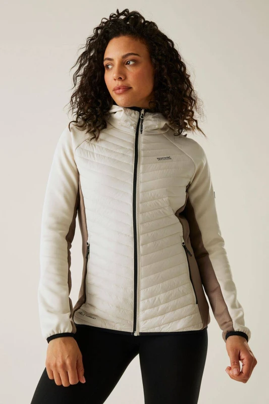 Image of Regatta Womens Andreson Stretch Water-Repellent Hybrid Quilted Jacket in Light Beige Size: 10 Light Beige Female 10