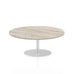Image of Italia Poseur Table Round 1200 Top 475 High Grey Oak