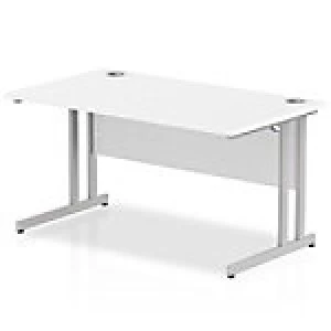 Image of Impulse Cantilever 1400 Rectangle Desk White