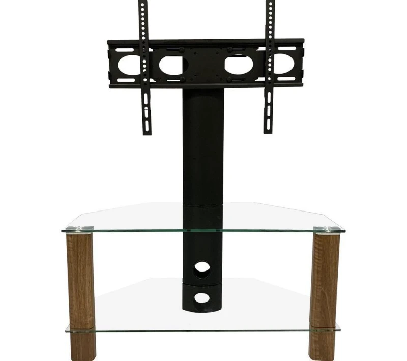 Image of ALPHASON Century 800 mm TV Stand with Bracket - Walnut, Brown,Clear 5060669110170