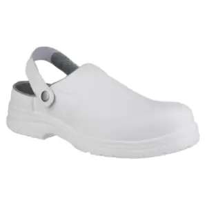 Image of Amblers FS512 Unisex White Clog Safety Shoes (7 UK) (White)