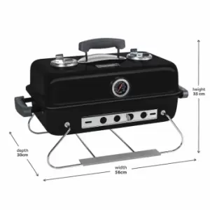 Image of George Foreman Black Toolbox Charcoal BBQ