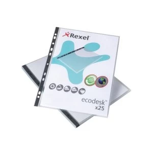 Image of Rexel Ecodesk A4 Top Opening Pockets Pack of 25 Pockets