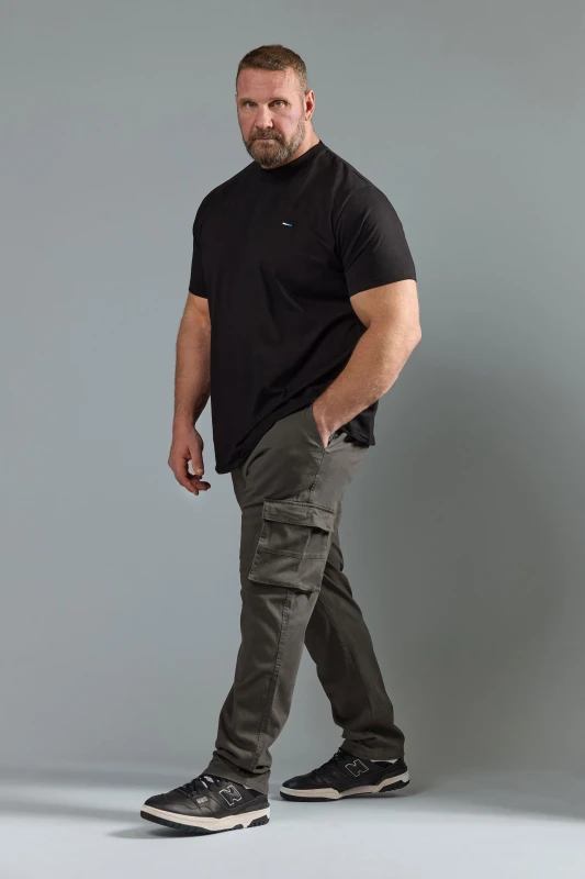 Image of BadRhino BadRhino Men Stretch Cargo Trousers in Grey Size: 44S Grey 44S Male 5063111683864