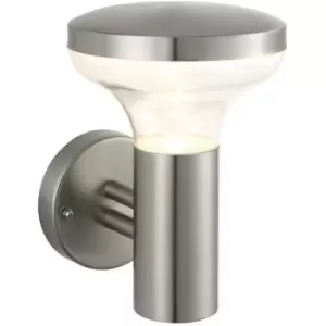 Image of Endon Roko - Outdoor Wall Light Clear Polycarbonate, Marine Grade Brushed Stainless Steel IP44, GU10