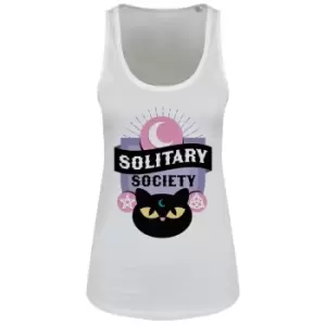 Image of Grindstore Womens/Ladies Solitary Society Tank Top (L) (White)