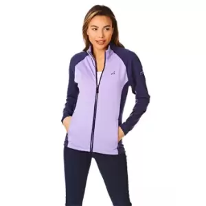Image of Under Par Raglan Zip Golf Top Ladies - Purple