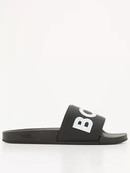 Image of BOSS Sean Slides - Black, Size 6, Men