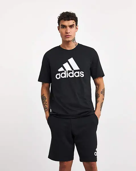 Image of Adidas adidas Big Logo T-Shirt Black/White Male M37/40 LE32202