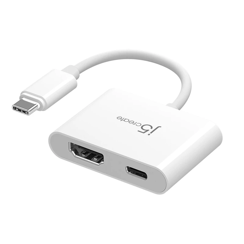 Image of j5create JCA152 USB-C to 4K HDMI Adapter with Power Delivery. Black