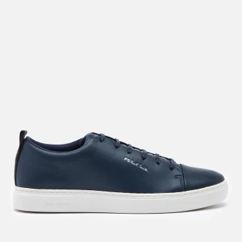 Image of Paul Smith Mens Lee Leather Low Top Trainers - Dark Navy - UK 11