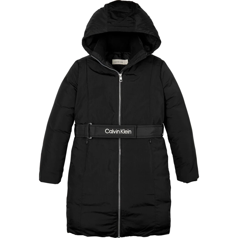 Image of Calvin Klein Jeans Kids Insulated Long Puffer Jacket Ck Black female 8Y