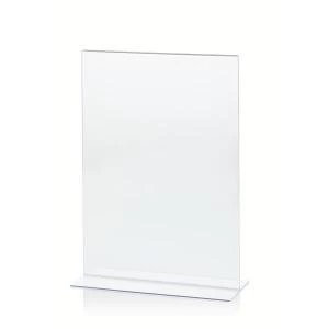 Image of Stand Up A4 Desktop Portrait Sign Holder Clear SSHA4P