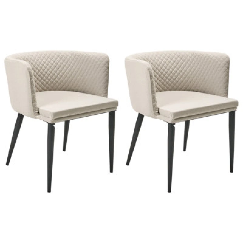 Image of Beliani Set Of 2 Garden Chairs Limasson Fabric Beige