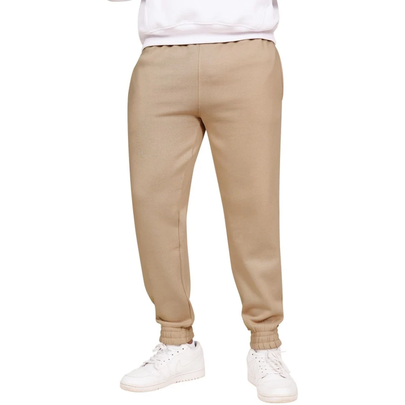 Image of Casual Classics Mens Blended Core Ringspun Cotton Tall Jogging Bottoms in Light Sand Size: Small Light Sand Male S