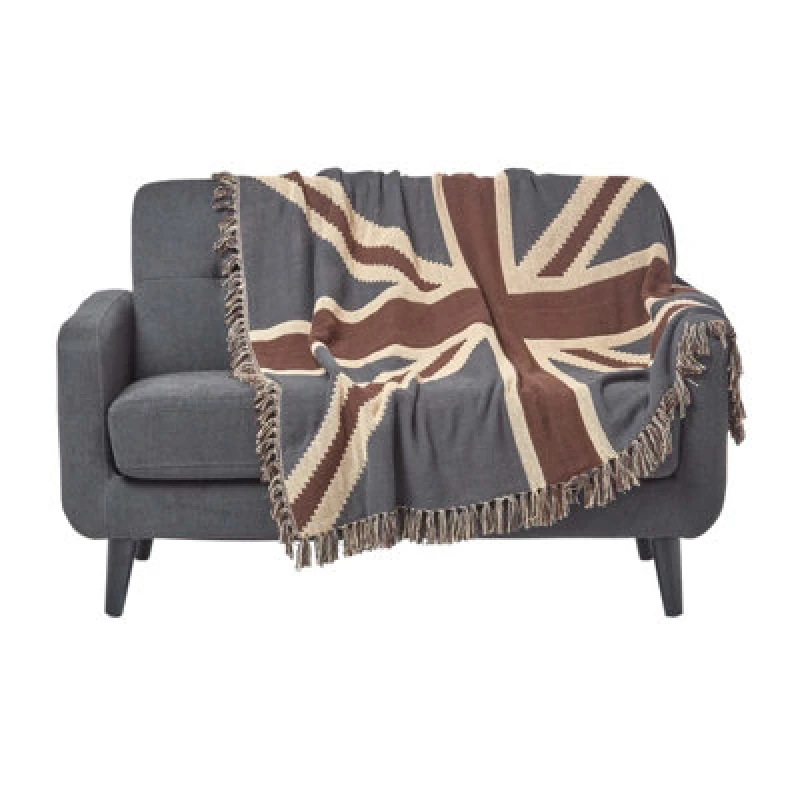 Image of Homescapes Cotton Union Jack Flag Throw Multi