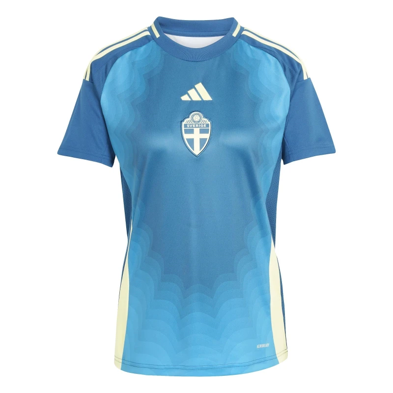 Image of adidas Sweden Away Football Shirt 2025 Womens Legend Marine female 8 (XS)