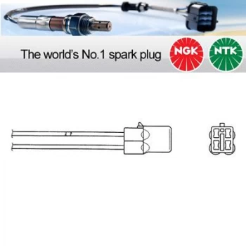 Image of 1x NGK NTK Oxygen O2 Lambda Sensor OZA448-J4 OZA448J4 (0003)